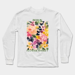 Abstract Flower Market Illustration 28 Long Sleeve T-Shirt